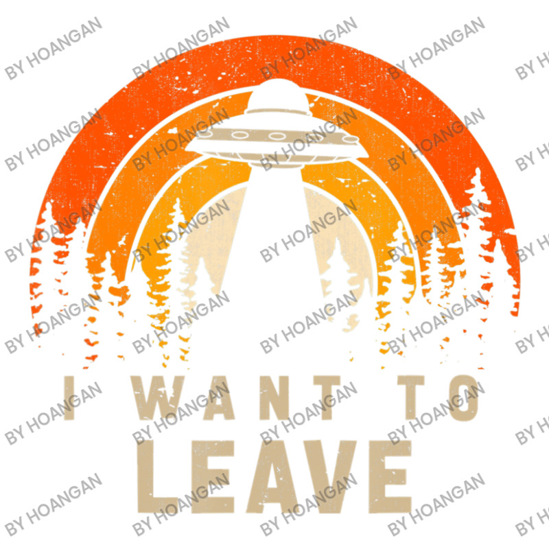 I Want To Leave Ufo Abduction Retro Sunset Alien Raglan Crop Top by hoangan | Artistshot