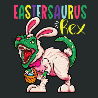 Eastersaurus Rex Dinosaur Easter Ears Easter Eggs Women's Triblend Scoop T-shirt | Artistshot