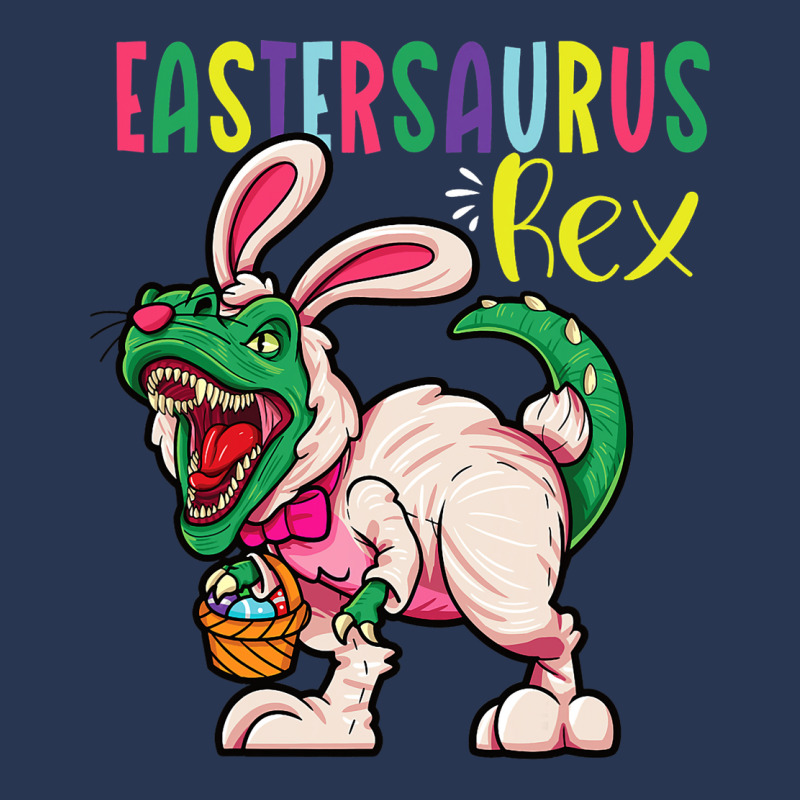 Eastersaurus Rex Dinosaur Easter Ears Easter Eggs Ladies Denim Jacket | Artistshot