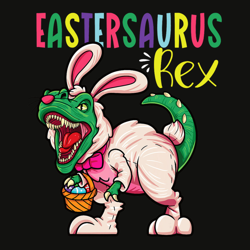 Eastersaurus Rex Dinosaur Easter Ears Easter Eggs Scorecard Crop Tee | Artistshot