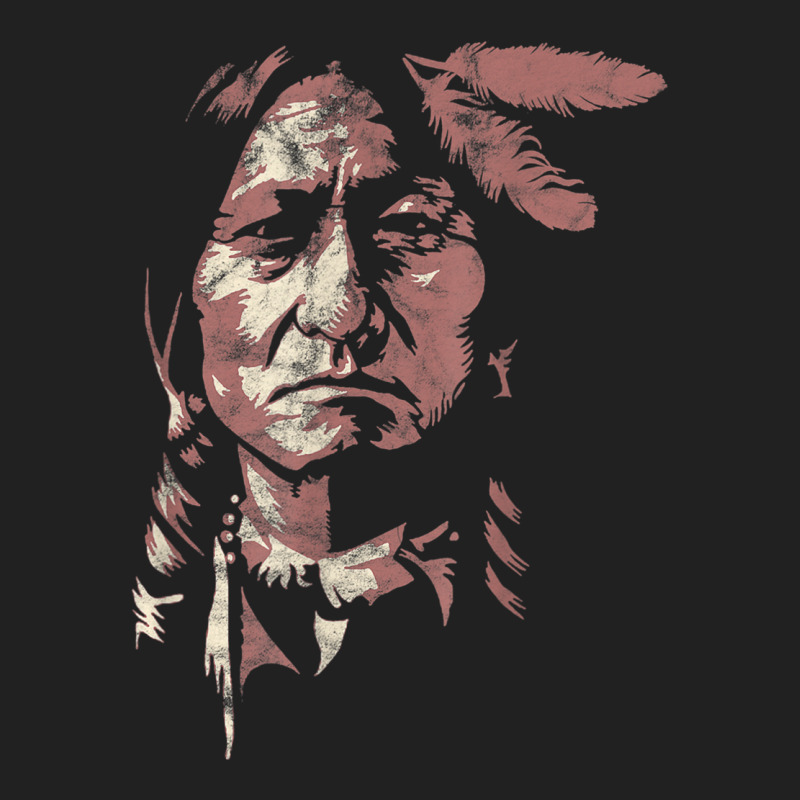 Sitting Bull Native American Chief Indian Warrior Men Women Basic T-shirt | Artistshot