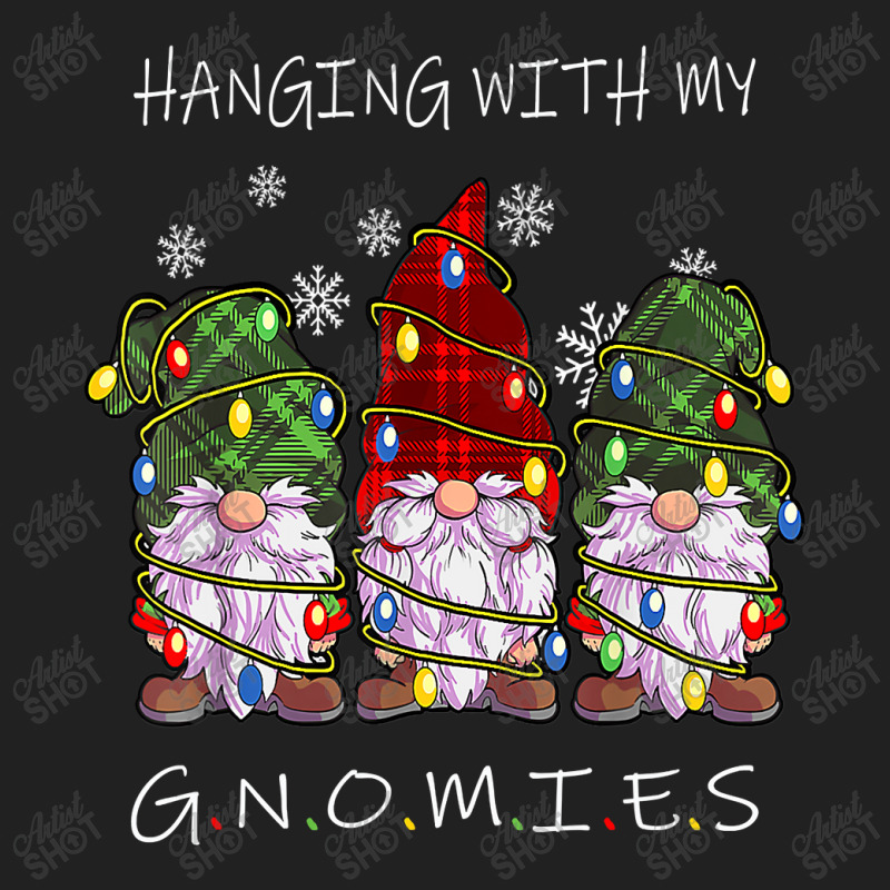 Hanging With Gnomies Gnome Christmas Xmas Buffalo Plaid Red T Shirt Basic T-shirt | Artistshot