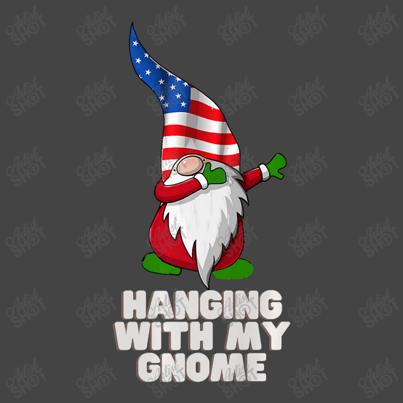 Hanging With My Gnome Garden Dabbing Gnome American Usa Flag Premium T Basic T-shirt | Artistshot