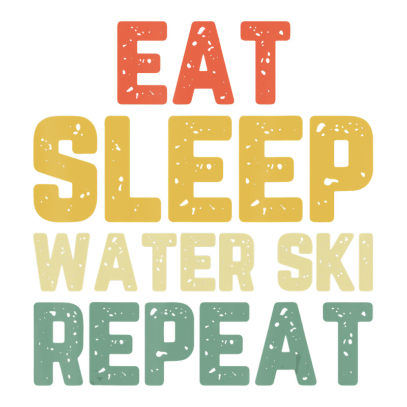 Eat Sleep Water Ski Repeat Skiing Skier Waterskiing Vintage Raglan Crop Top by cm-arts | Artistshot