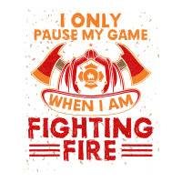 Firefighter Fireman I Only Pause My Game When Im Fighting Fire Firefig Raglan Crop Top | Artistshot