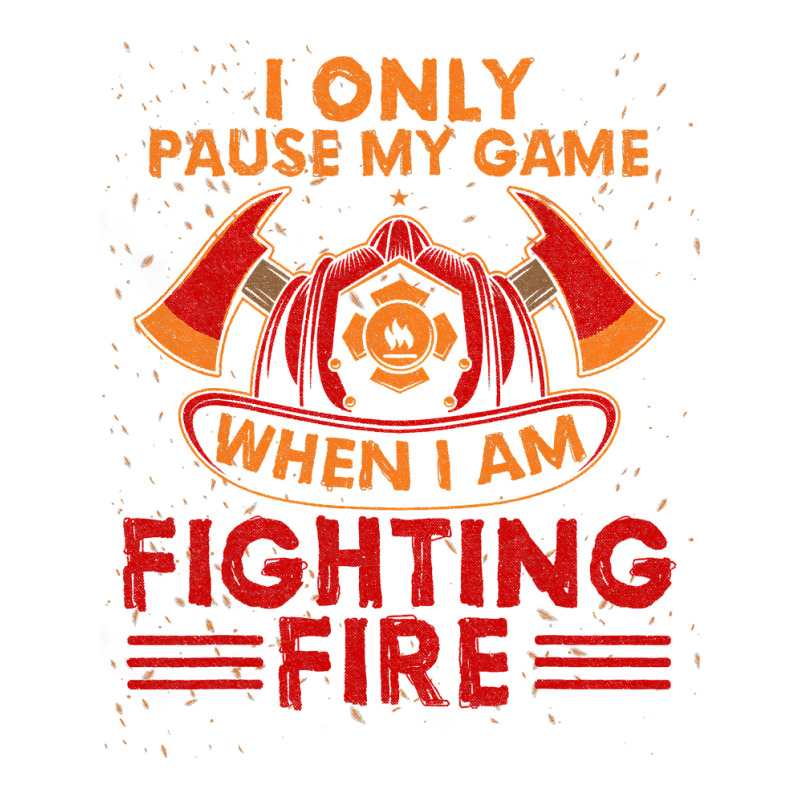 Firefighter Fireman I Only Pause My Game When Im Fighting Fire Firefig Raglan Crop Top by cm-arts | Artistshot