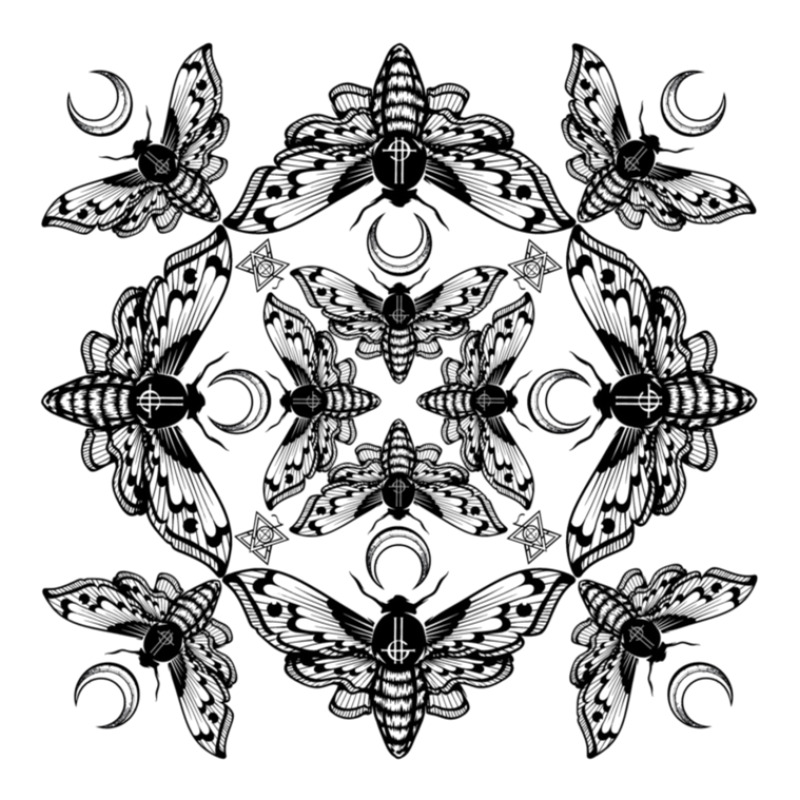 Ghost Cirice Moth Kaleidoscope Raglan Crop Top by cm-arts | Artistshot