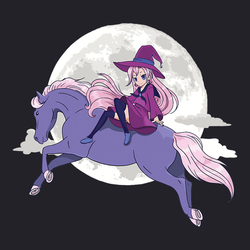 Anime Witch Riding Horse Halloween Witch Moon Hors Unisex Sherpa-lined Denim Jacket | Artistshot