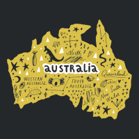 Australia Wales South West Country Map Kangaroo Is Crewneck Sweatshirt | Artistshot