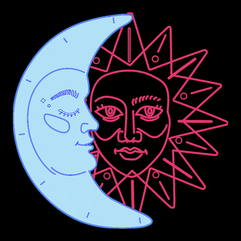 Celestial Moon Sun Line Art Minimal Artistic Aesth Women's V-neck T-shirt | Artistshot