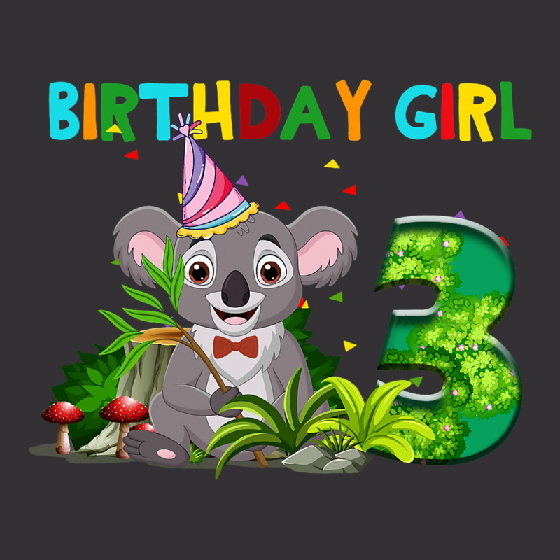 3rd Birthday Shirt Girl Koala Bear Birthday Shirt  Vintage Hoodie And Short Set | Artistshot