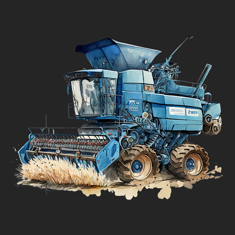 Blue Combine Harvester Farm Tractor Farmer Agricul Unisex Hoodie by StevieDerry | Artistshot