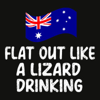 Aussie Flat Out Like Lizard Drinking Lingo Aus Wor Scorecard Crop Tee | Artistshot