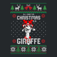 All I Want Christmas Is A Giraffe Reindeer Christm Crewneck Sweatshirt | Artistshot