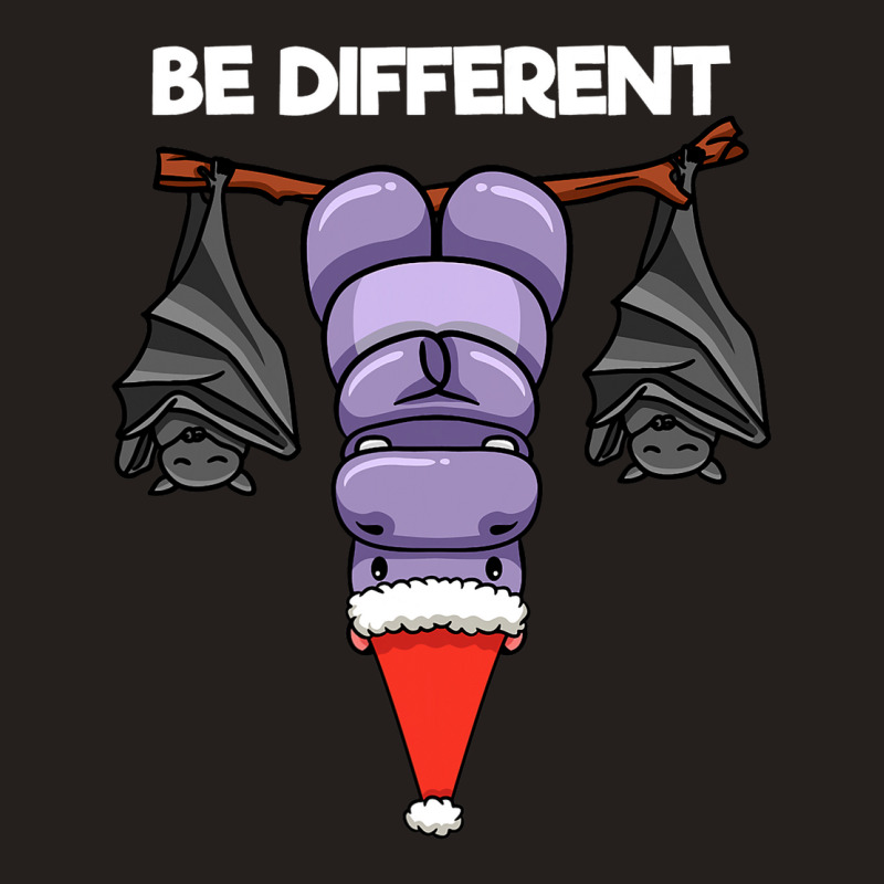 Be Different Hanging Santa Hippo With Sleeping Bat Tank Top | Artistshot