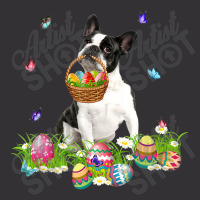 Boston Terrier Bunny Dog With Easter Eggs Basket Butterflies Vintage Hoodie And Short Set | Artistshot