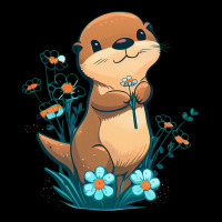 Baby Otter Flowers Otter V-neck Tee | Artistshot