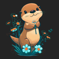 Baby Otter Flowers Otter 3/4 Sleeve Shirt | Artistshot