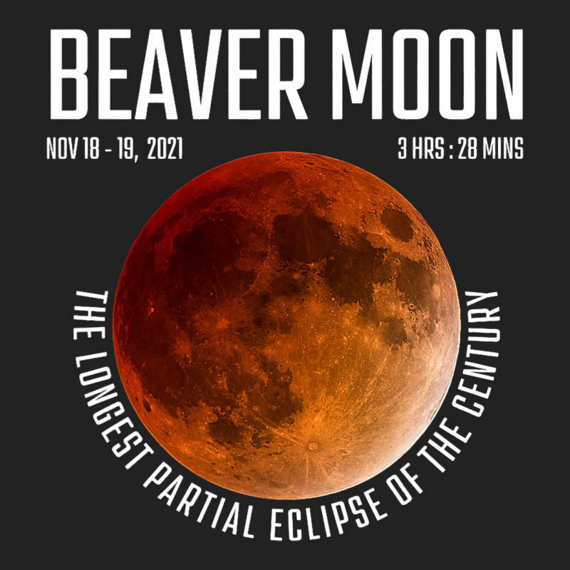 Beaver Moon The Longest Partial Lunar Eclipse Basic T-shirt by NariahPringle | Artistshot