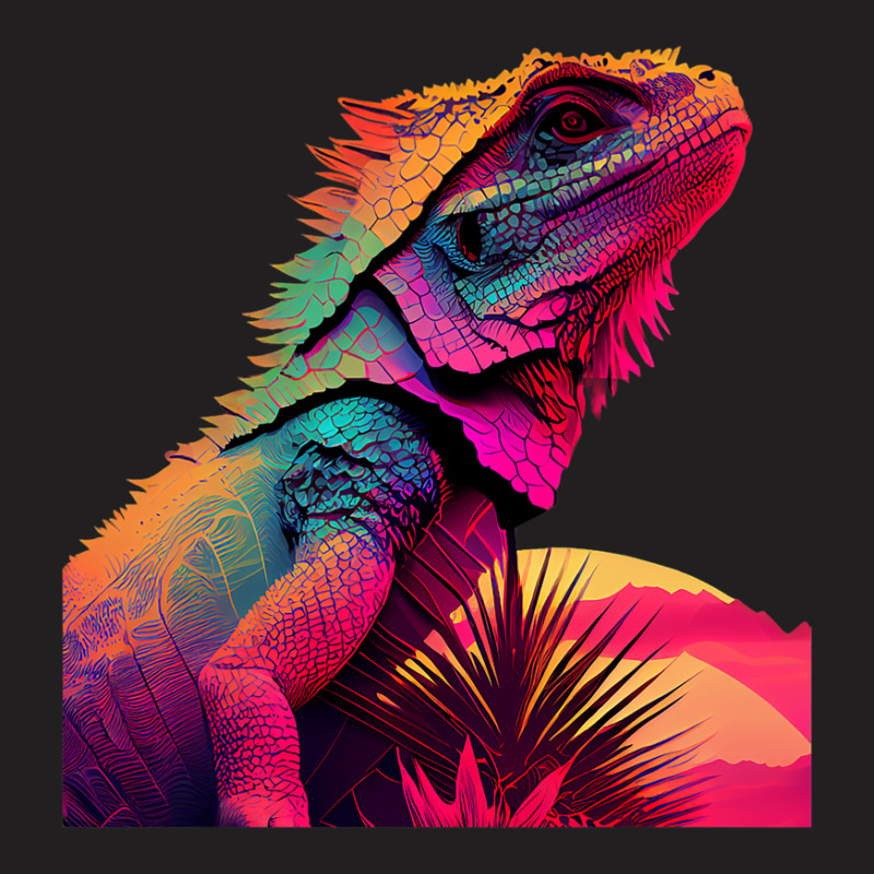 Bearded Dragon Pogona Lizard Vaporwave T-shirt | Artistshot