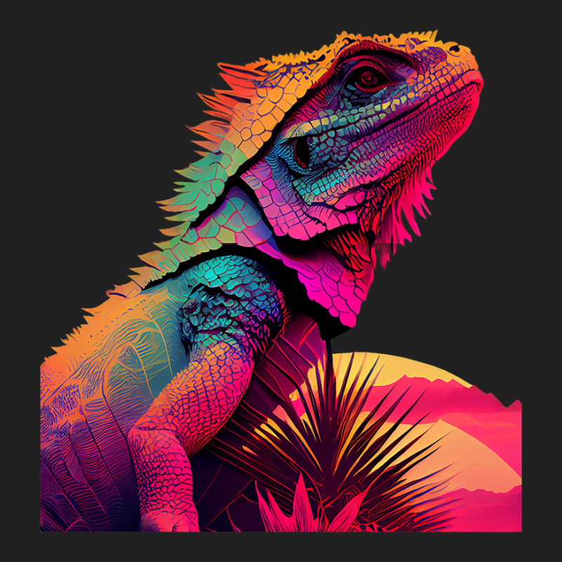 Bearded Dragon Pogona Lizard Vaporwave Basic T-shirt | Artistshot