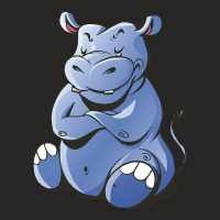 Angry Hippopotamus Animal Ladies Fitted T-shirt | Artistshot