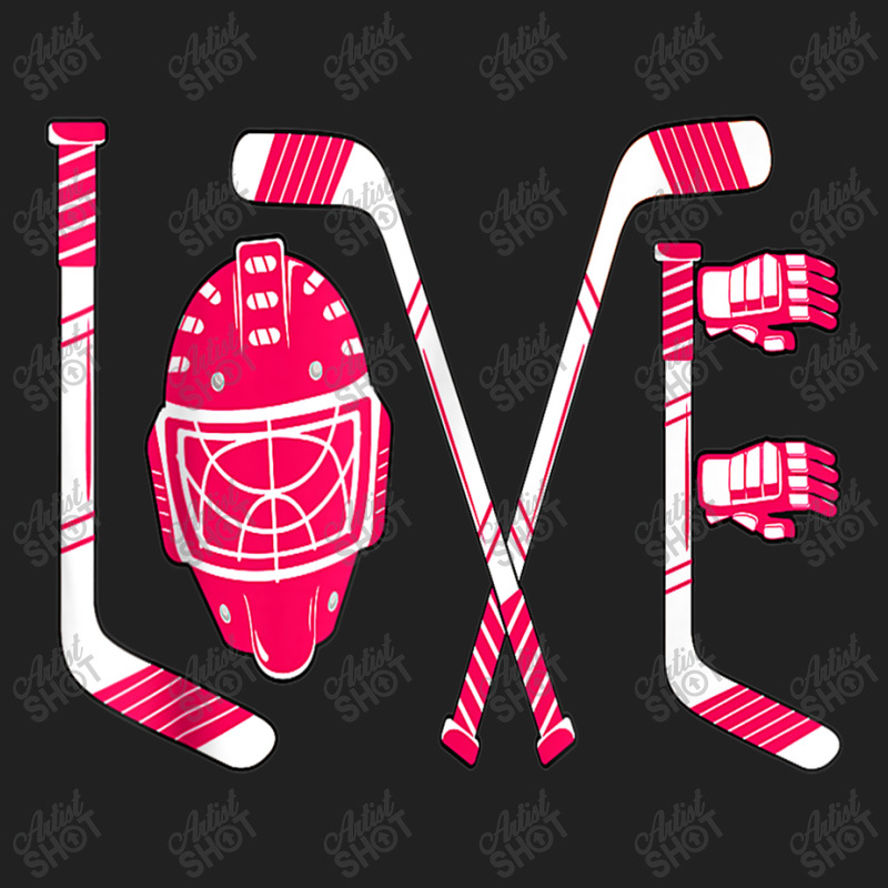 Funny Valentines Day Player Goalie Ice Hockey Heart Apparel T Shirt Basic T-shirt by Great Tshirt | Artistshot