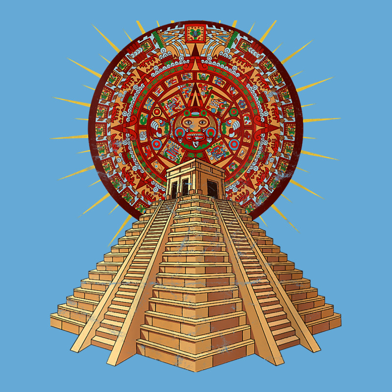 Womens Ancient Sacred Mayan Aztec Calendar Pyramid Geometry V Neck T S Basic Youth T-shirt | Artistshot