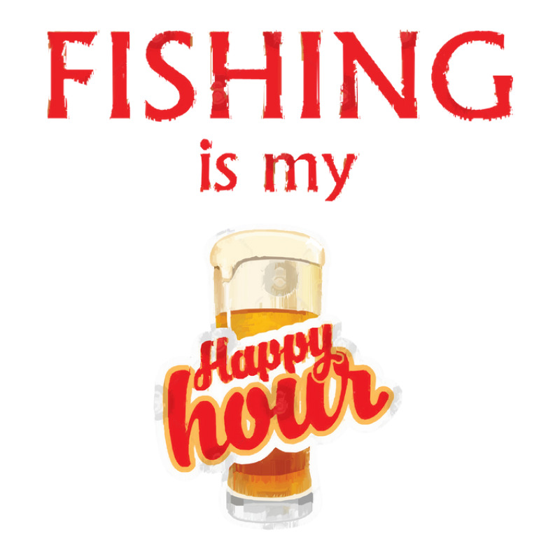 Fishing Is My Happy Hour Man Raglan Crop Top by CarmelaElaine | Artistshot