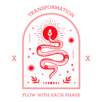 Transformation - Flow With Each Phase - Astrology Snake Raglan Crop Top | Artistshot