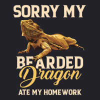 Bearded Dragon Cute Lizard Beardie Ate My Homework Unisex Sherpa-lined Denim Jacket | Artistshot