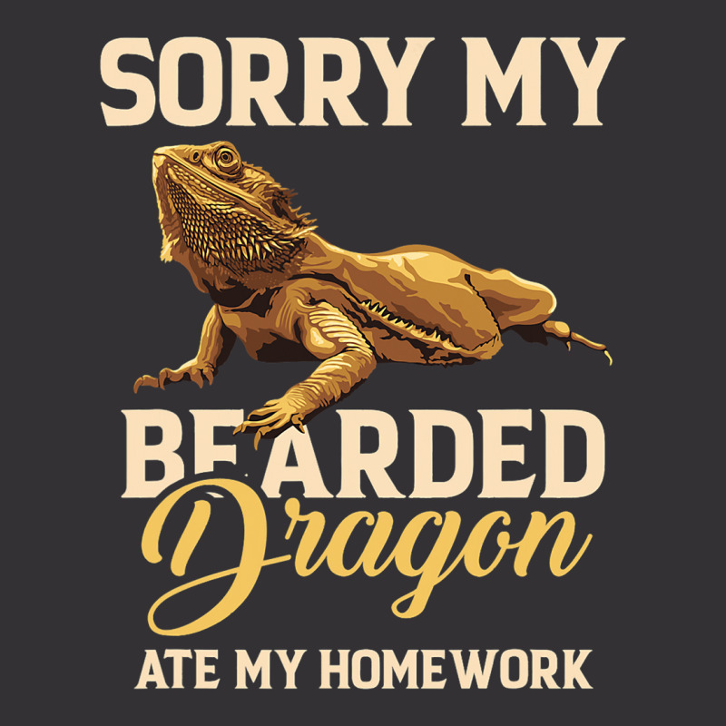 Bearded Dragon Cute Lizard Beardie Ate My Homework Vintage Short | Artistshot