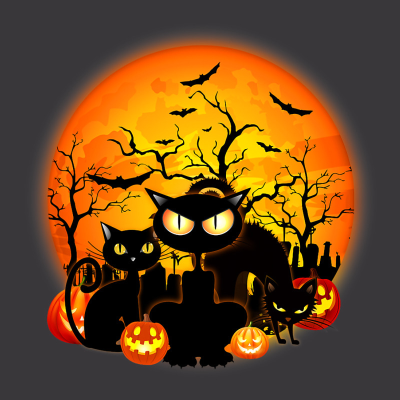 Black Cats Full Moon Halloween Costume Pumpkin Bat Ladies Curvy T-Shirt by CalliopeEasley | Artistshot