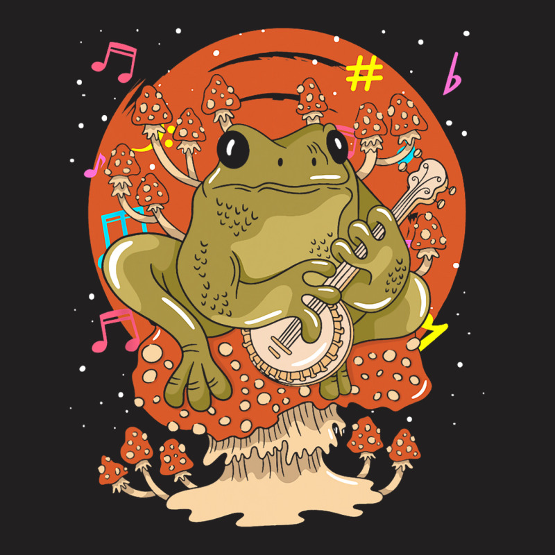 Animal Mushroom Frog Banjo Player Bluegrass Folk M T-shirt | Artistshot