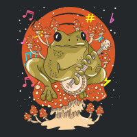 Animal Mushroom Frog Banjo Player Bluegrass Folk M Crewneck Sweatshirt | Artistshot