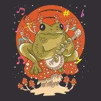 Animal Mushroom Frog Banjo Player Bluegrass Folk M Vintage Hoodie | Artistshot