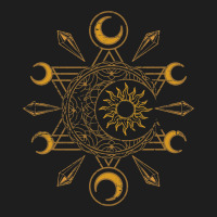 Celestial Body Crystals Sun Luna Pagan Occult Cres Classic T-shirt | Artistshot