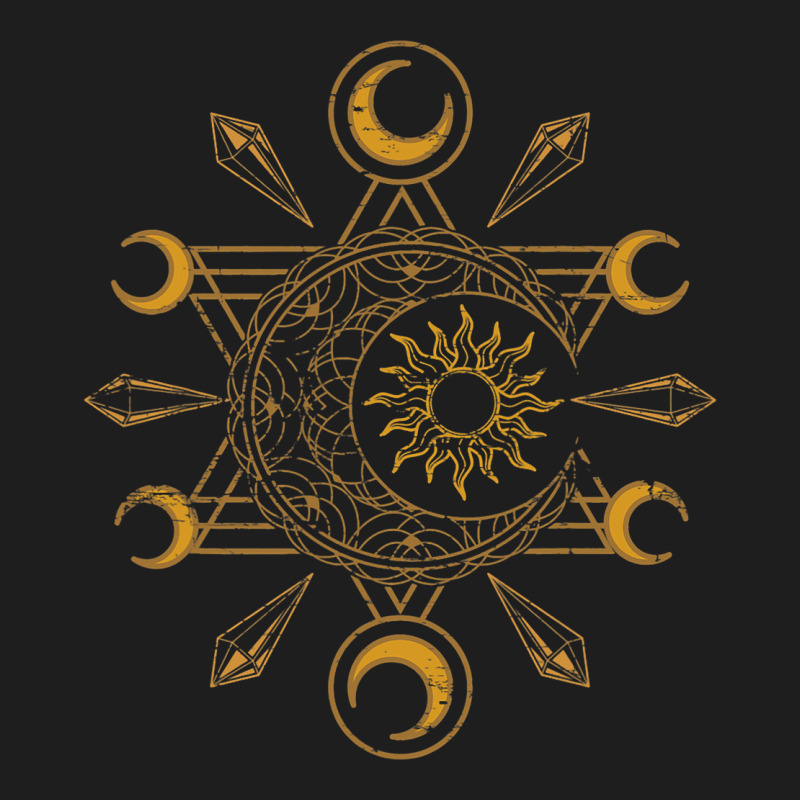 Celestial Body Crystals Sun Luna Pagan Occult Cres Classic T-shirt by KochDestines | Artistshot