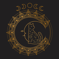 Celestial Body Pagan Occult Cat Wiccan Animal Cres T-shirt | Artistshot