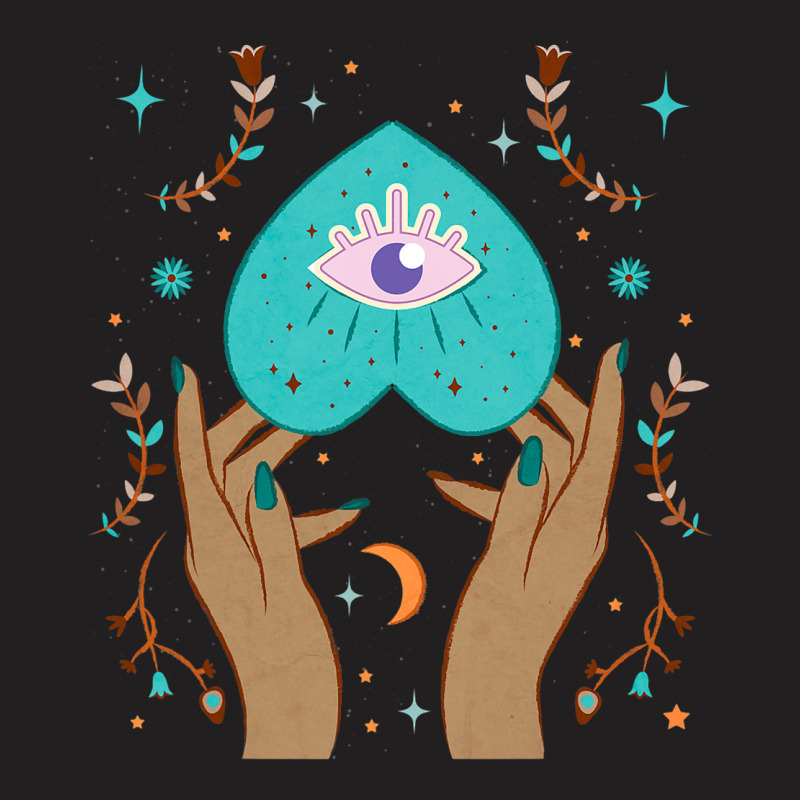 Celestial Boho Cottagecore Aesthetic Moon Evil Eye T-shirt | Artistshot