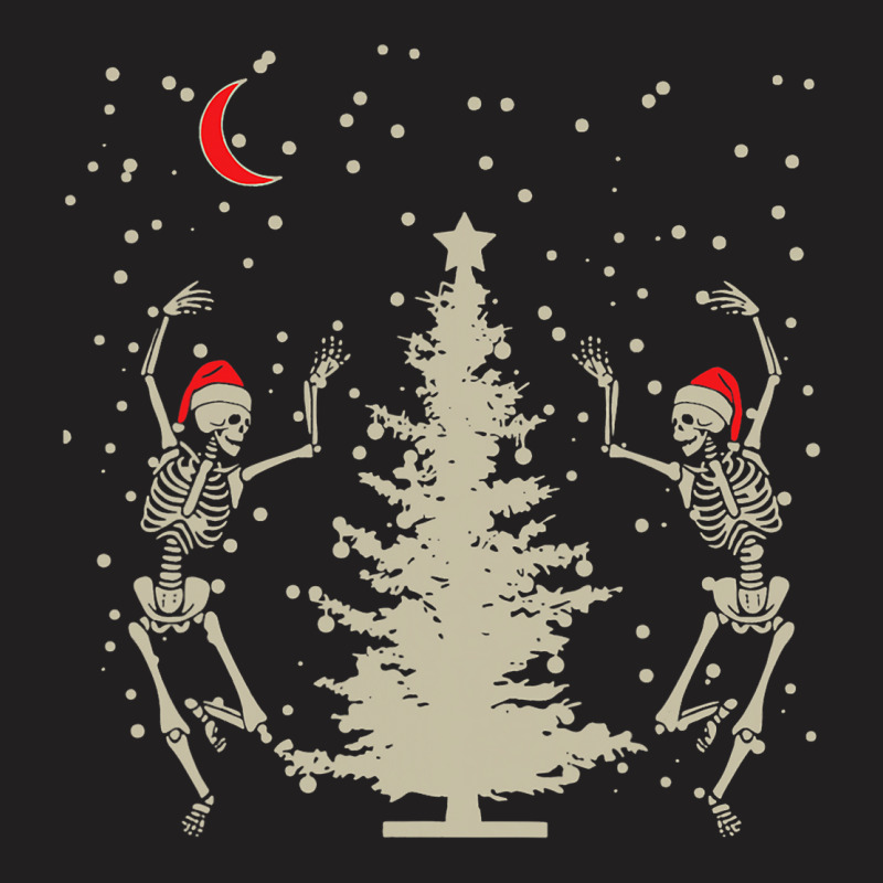 Funny Skeleton Santa Hat Christmas Dancing Under T T-shirt | Artistshot