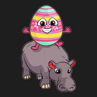 Easter Egg Riding Hippo Easter Day Cute Hippopotam Classic T-shirt | Artistshot