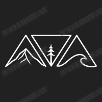 Nature Triangles - White Version Basic T-shirt | Artistshot