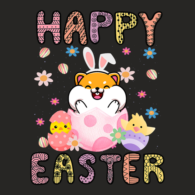 Easter Kawaii Bunny Guinea Pig Cute Spring Egg Hun Ladies Fitted T-shirt | Artistshot