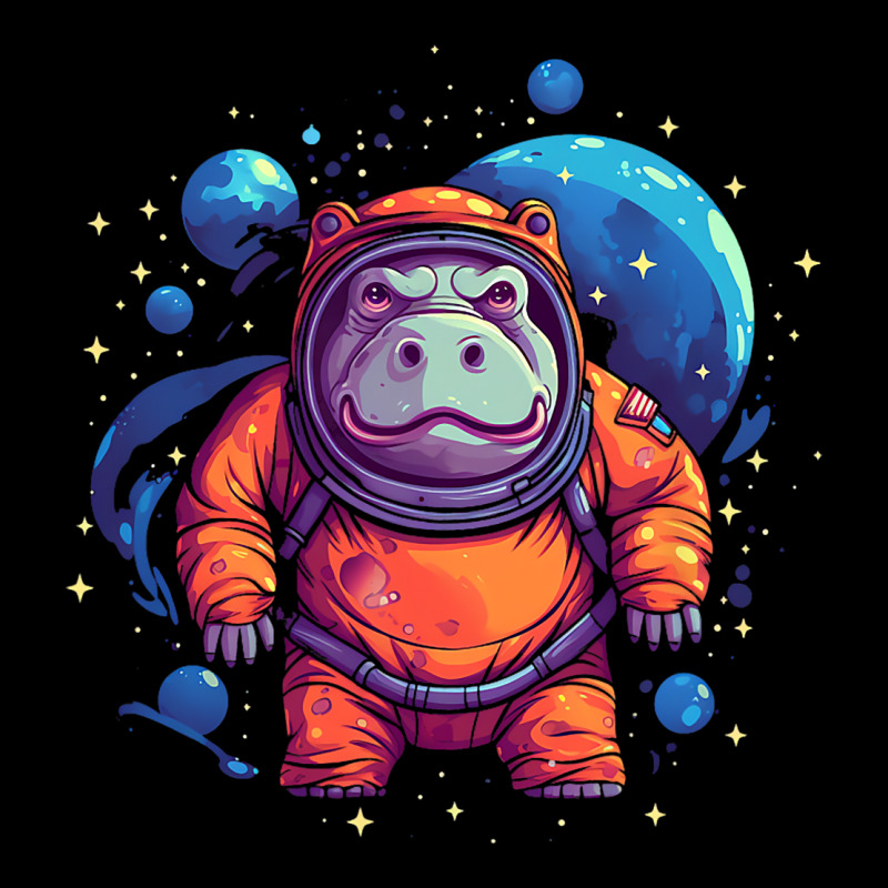 Funny Hippopotamus In Space Cute Hippo Safari Anim Maternity Scoop Neck T-shirt by AltheaCorrigan | Artistshot