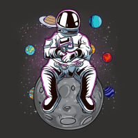 Funny Astronaut Sitting On The Moon Solar System S Champion Hoodie | Artistshot