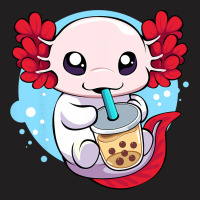 Funny Axolotl Salamander Aquatic Boba Kawaii Aesth T-shirt | Artistshot