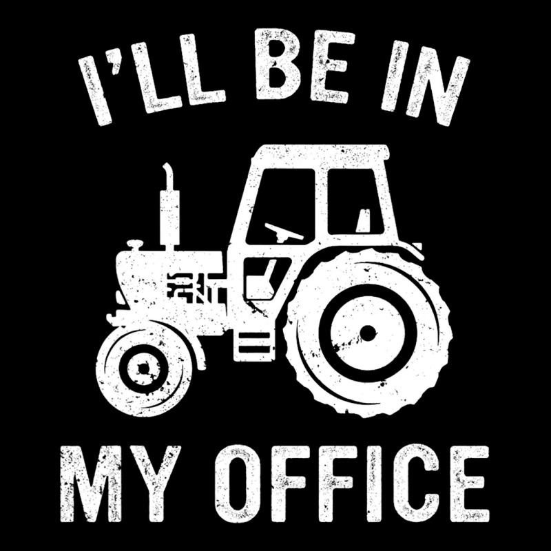 Funny Tractor Ill Be In My Office Farmer Dad Farmi Men's Long Sleeve Pajama Set | Artistshot