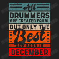 Retro Vintage Drummer Birtday December Basic T-shirt | Artistshot