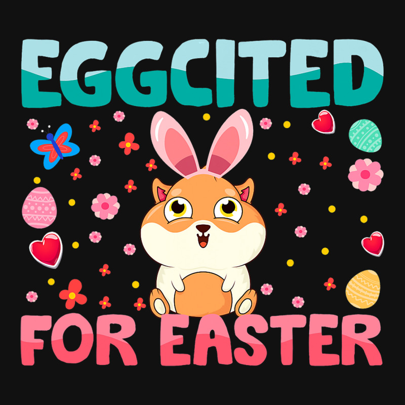 Eggcited For Easter Bunny Guinea Pig Rabbit Funny  Graphic T-shirt | Artistshot